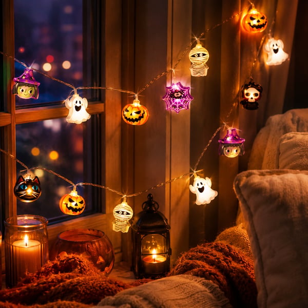 š Halloween Decor Sale 49% OFF ā USB Pumpkin, Witch & Ghost LED String Lights