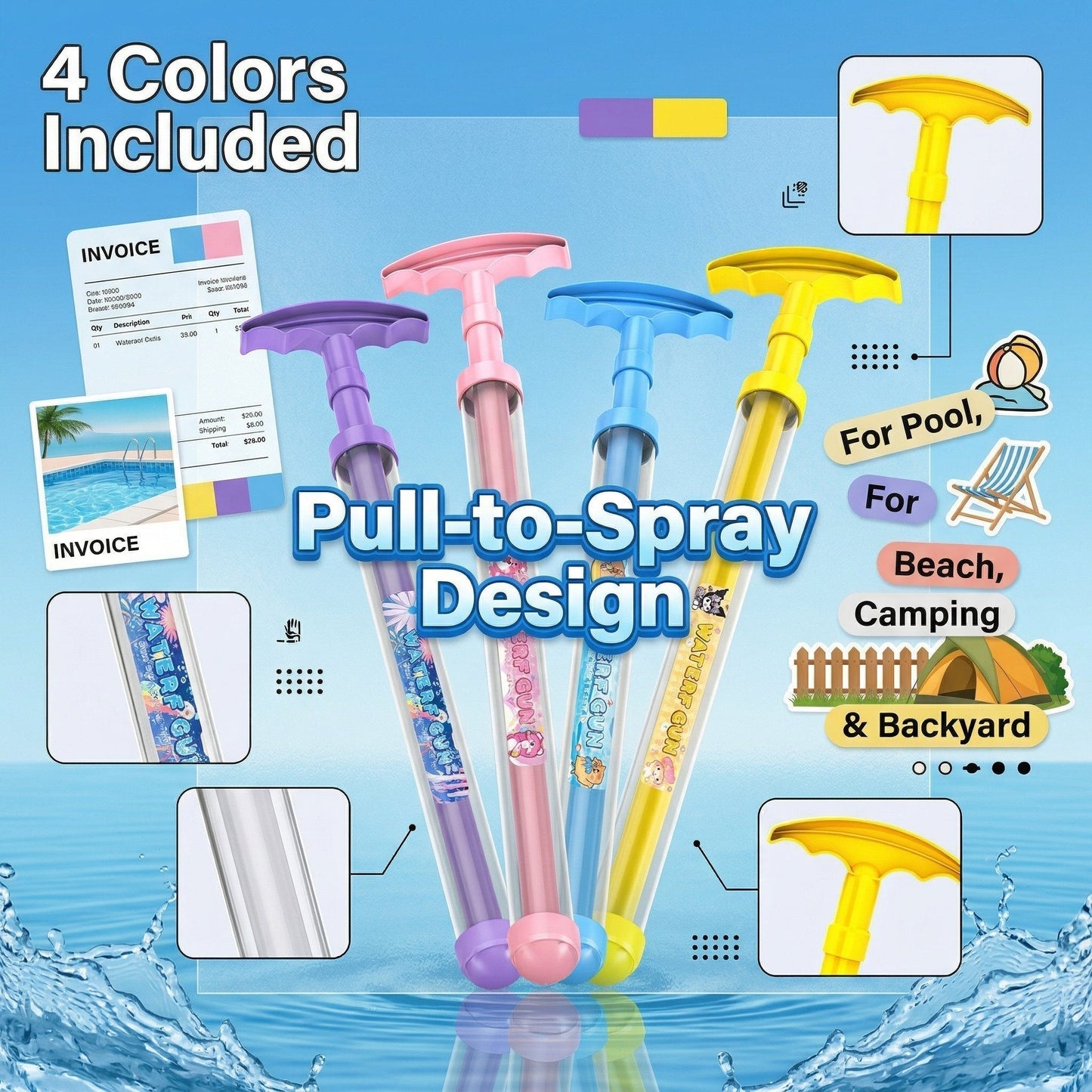 🎆💦Outdoor Water Spray Toy – The Ultimate 360° Dreamy Spray for Summer Spectacles