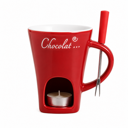 🍫 Melt. Dip. Share. — The Cozy Ceramic Fondue Cup