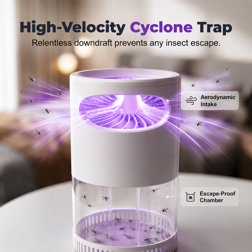 Quiet UV Mosquito Trap – Chemical-Free & Safe for Kids & Pets🦟