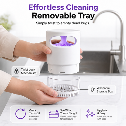 Quiet UV Mosquito Trap – Chemical-Free & Safe for Kids & Pets🦟