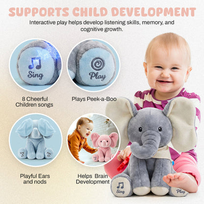 🐘Tootie – Animated Singing Elephant Plush with Flapping Ears🎶