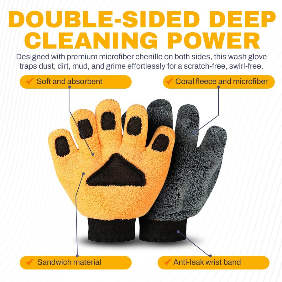 🧤Double-Sided Premium Microfiber Car🚗 Wash Glove