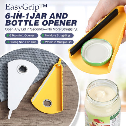 🥫EasyGrip 6-in-1 Jar & Bottle Opener Open Any Lid in Seconds🍾 — No More Struggling