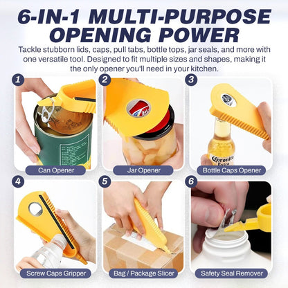 🥫EasyGrip 6-in-1 Jar & Bottle Opener Open Any Lid in Seconds🍾 — No More Struggling
